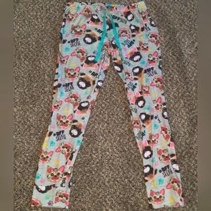 Justice Dog and Cats with Hashtags Grey Pajama Pants Size 20